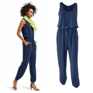 Cabi Navy Blue jumpsuit size small